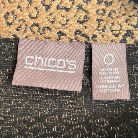 Chico’s Wild Cheetah Envelope Neckline Tee - Picture 6 of 8